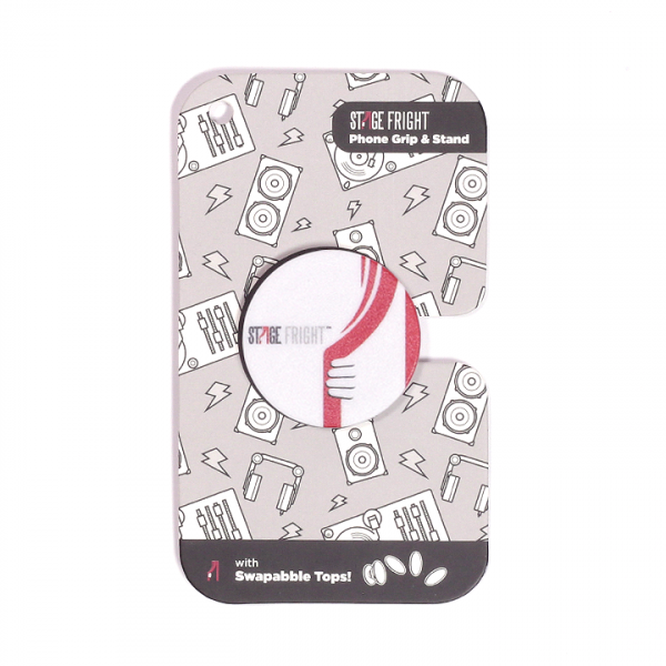 stage fright emblem phone grip popsocket in packaging