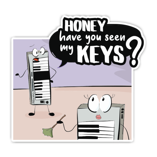 keyboard comic laptop sticker