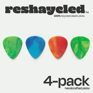 reshaycled 100% recycled plastic guitar picks 4-pack handcrafted picks